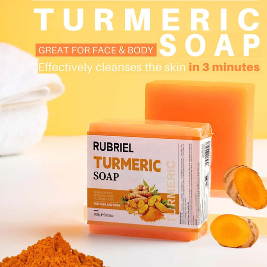 Travel Soap Bar – Natural Turmeric & Ginger for Face + Body