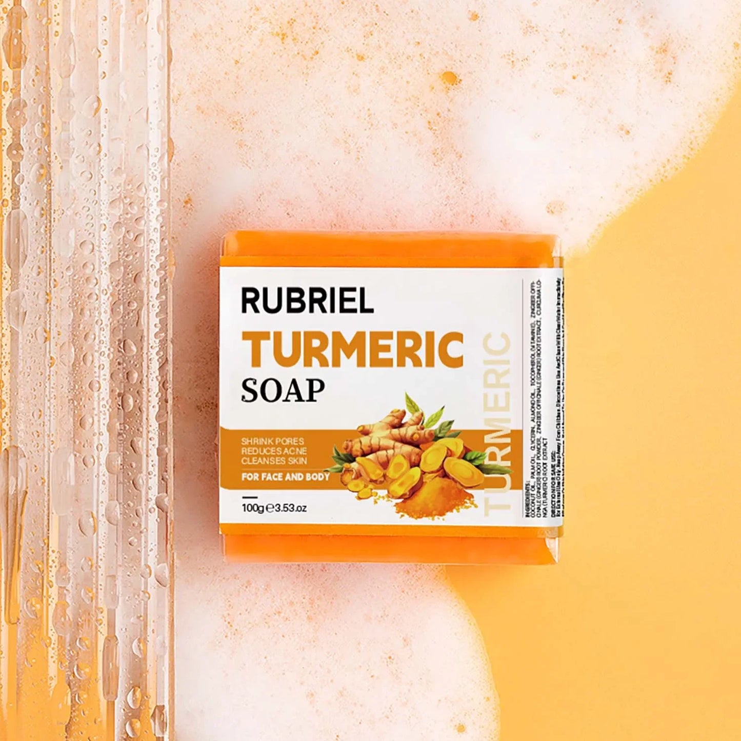 Travel Soap Bar – Natural Turmeric & Ginger for Face + Body